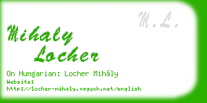 mihaly locher business card