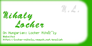 mihaly locher business card